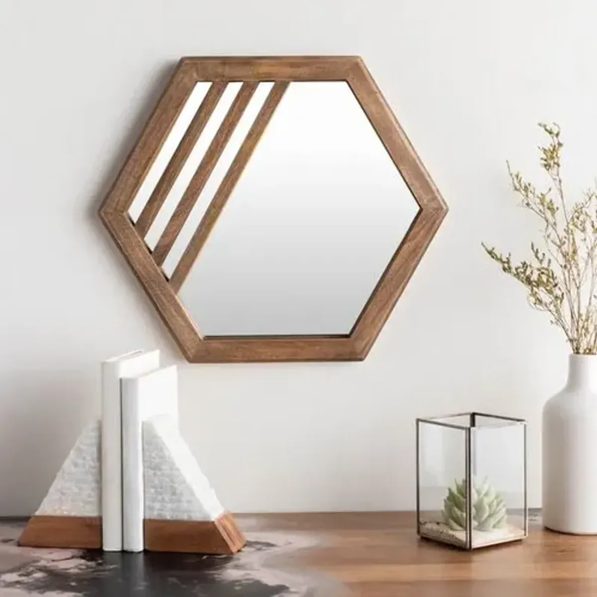 Jamari 16" Accent Wall Mirror - Brown