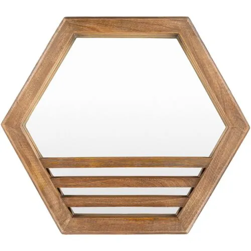 Jamari 16" Accent Wall Mirror - Brown