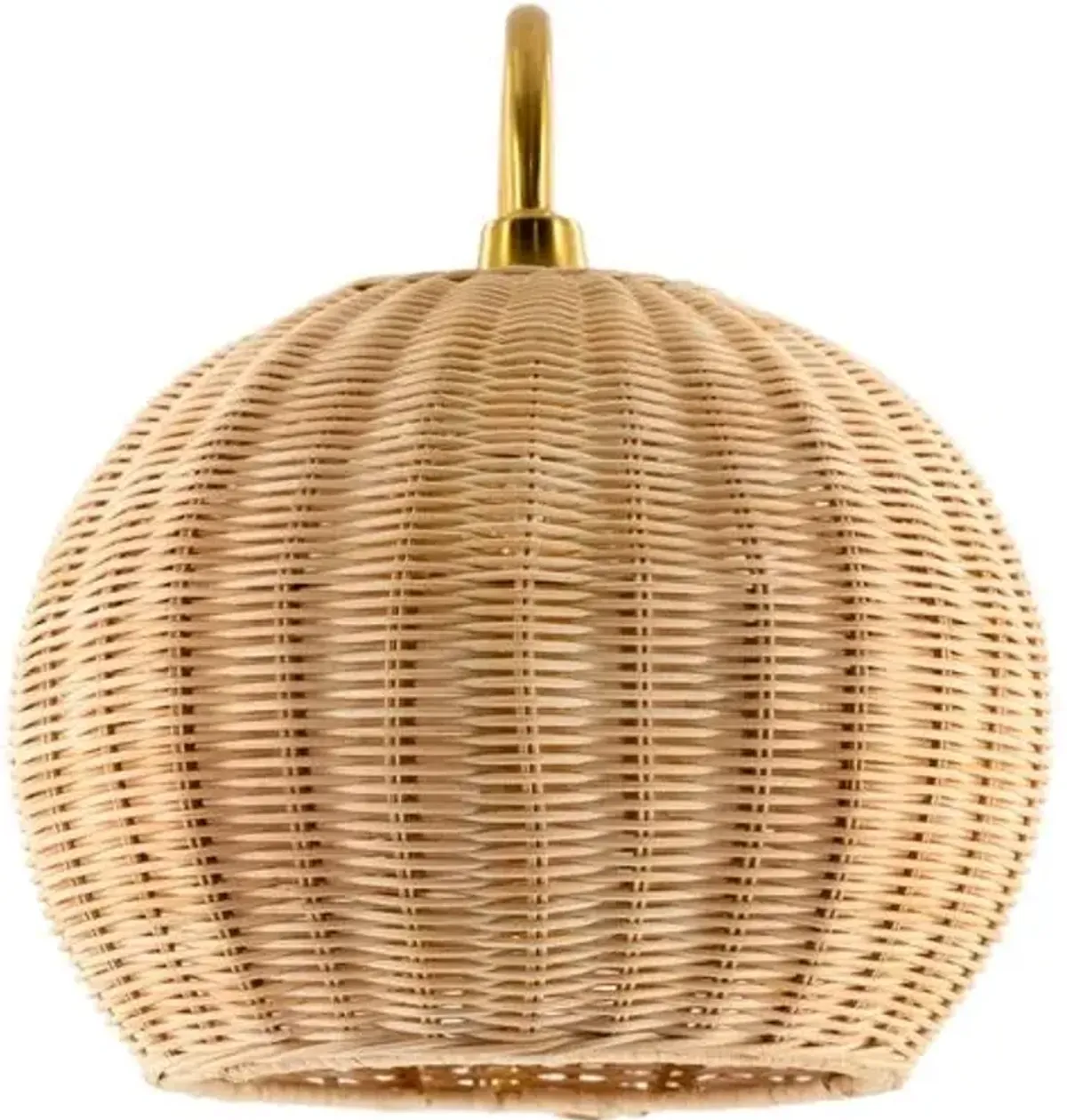 Minna Rattan Wall Sconce - Natural/Gold