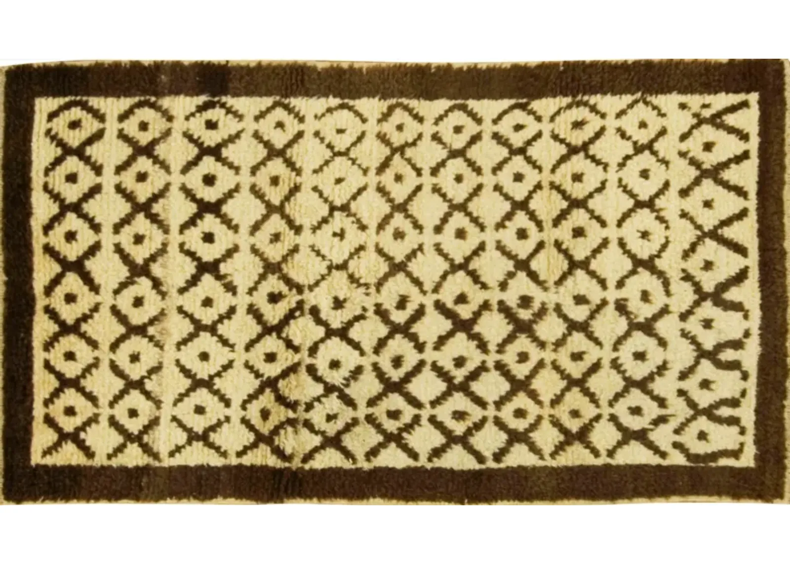 Turkish Hand Knotted Tulu Rug 3'6 X 5'11 - Beige - Beige