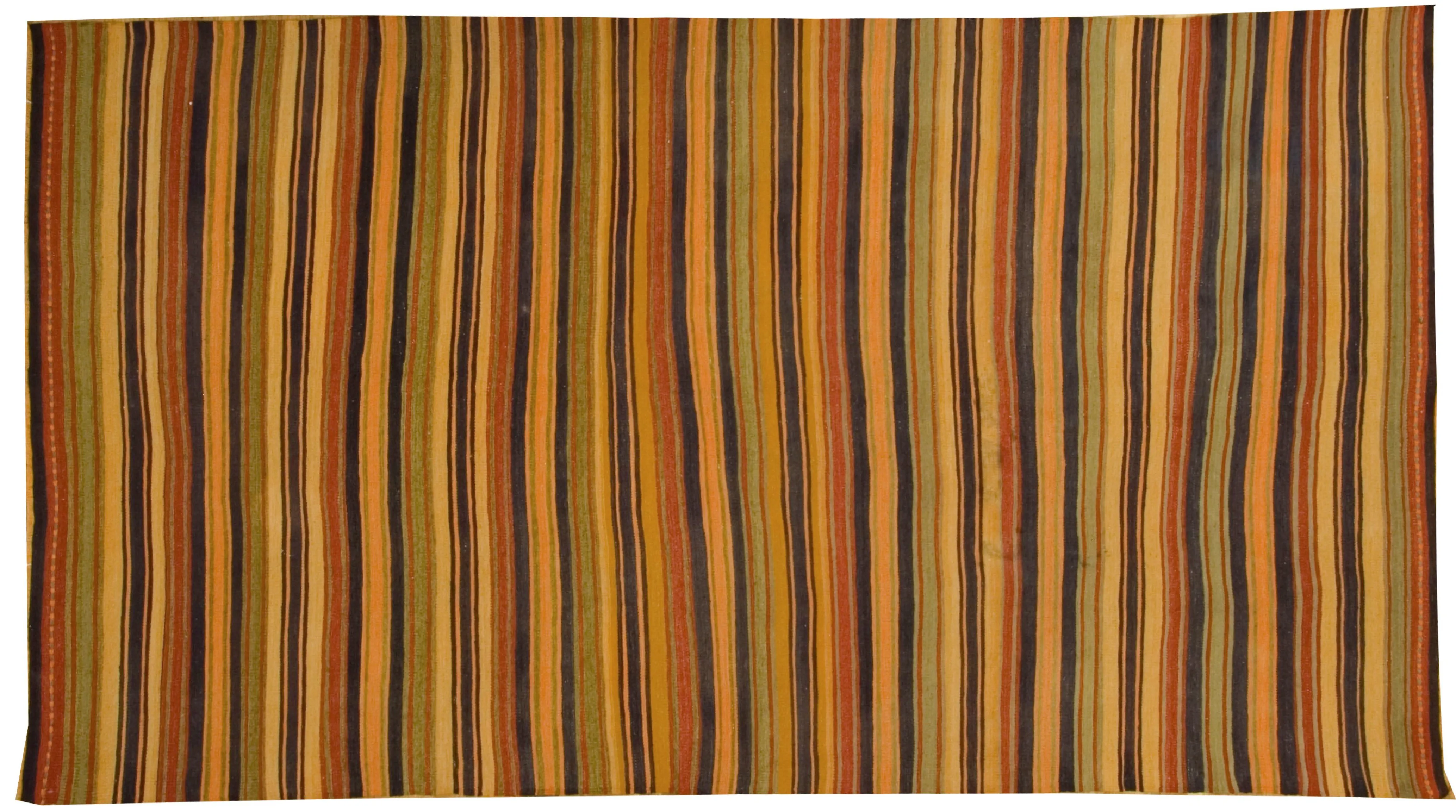 Turkish Kilim - Handwoven 5'7" X 10'8" - Orange