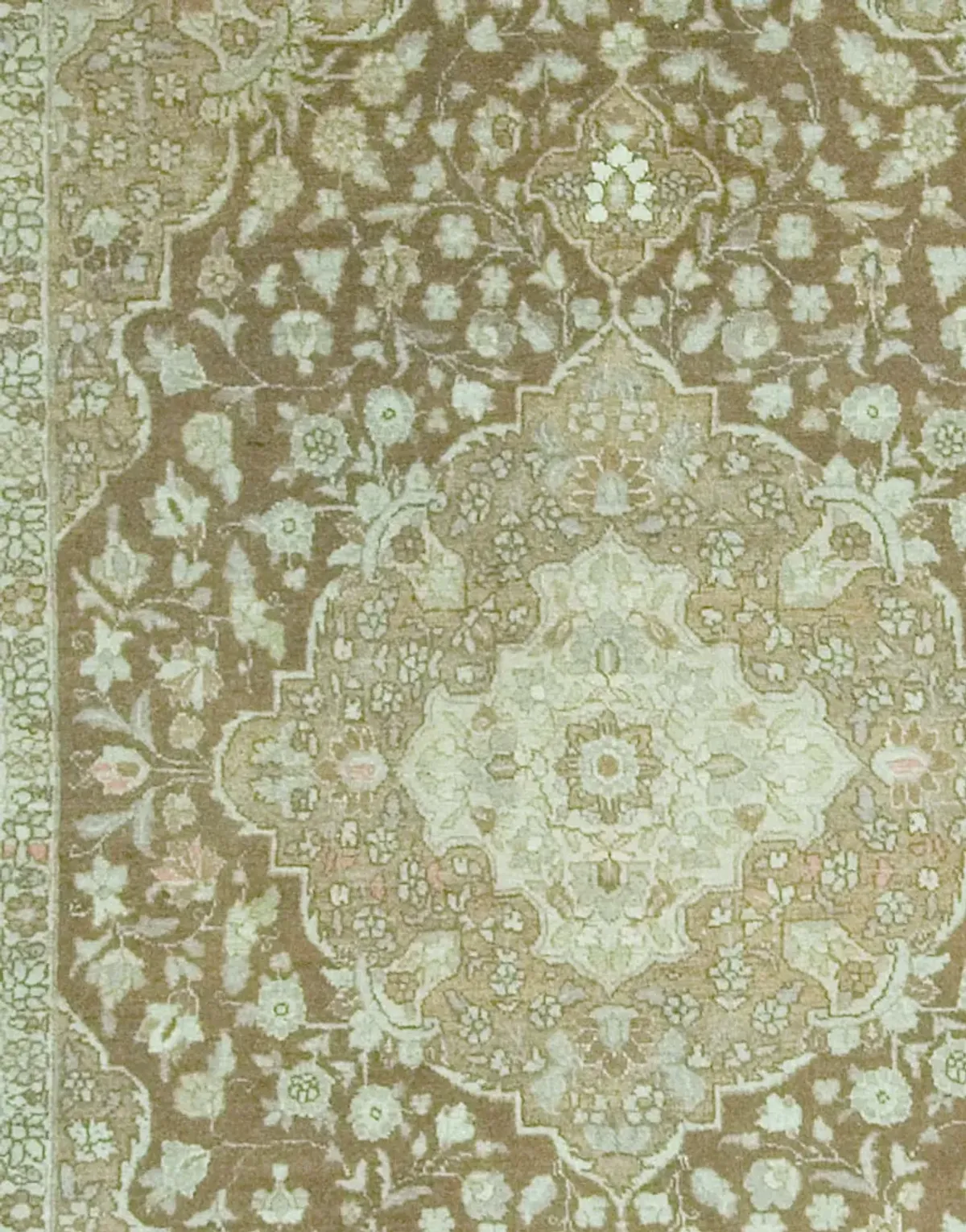 Antique Tabriz - Rug 4'4" X 5'9" - Beige - Beige