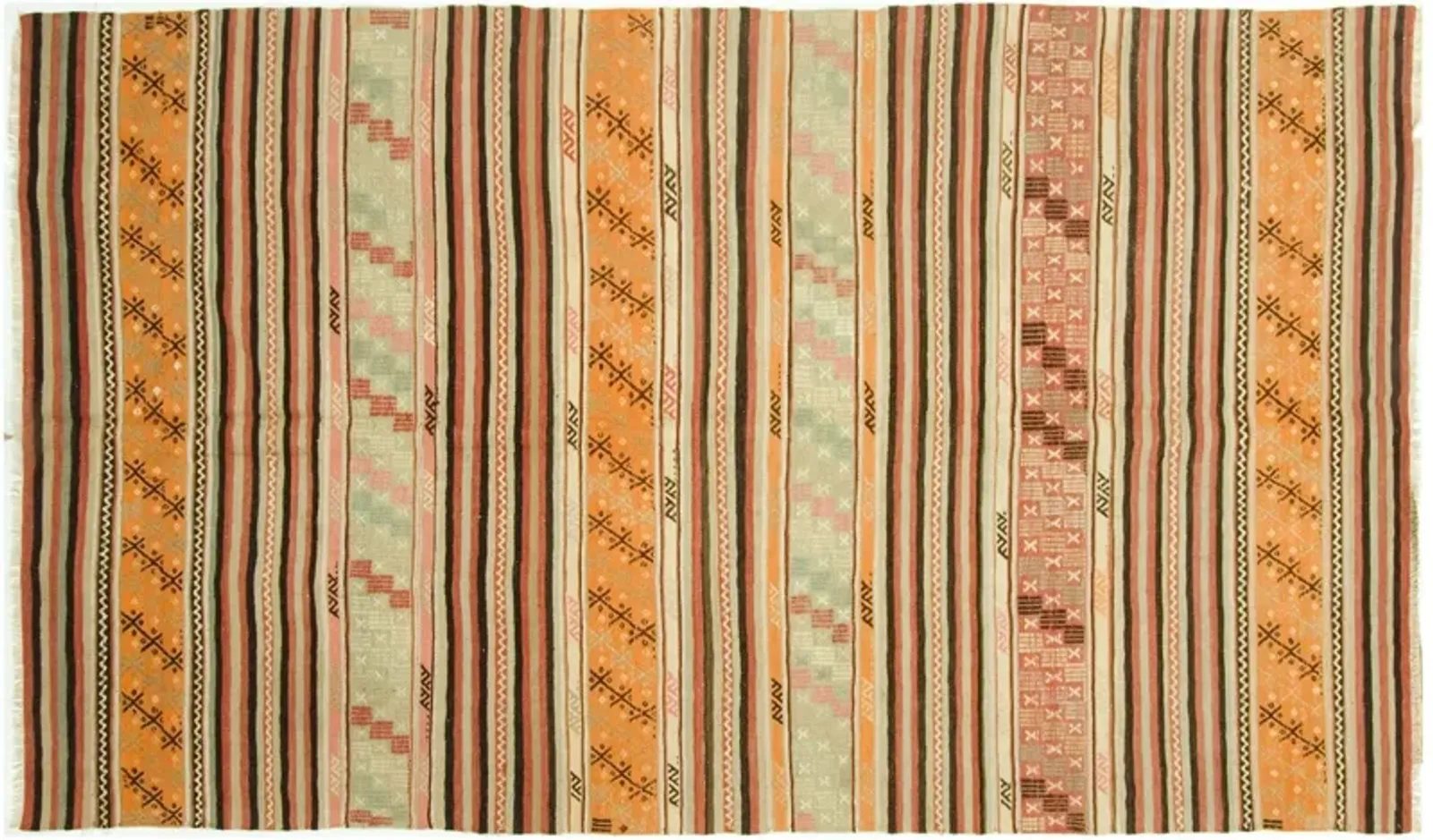 Turkish Kilim - 5'4 x 9'5 - Orange