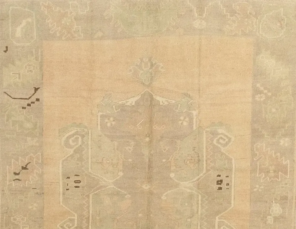 Turkish Oushak Rug - 5'3" X 11'9" - Beige - Beige