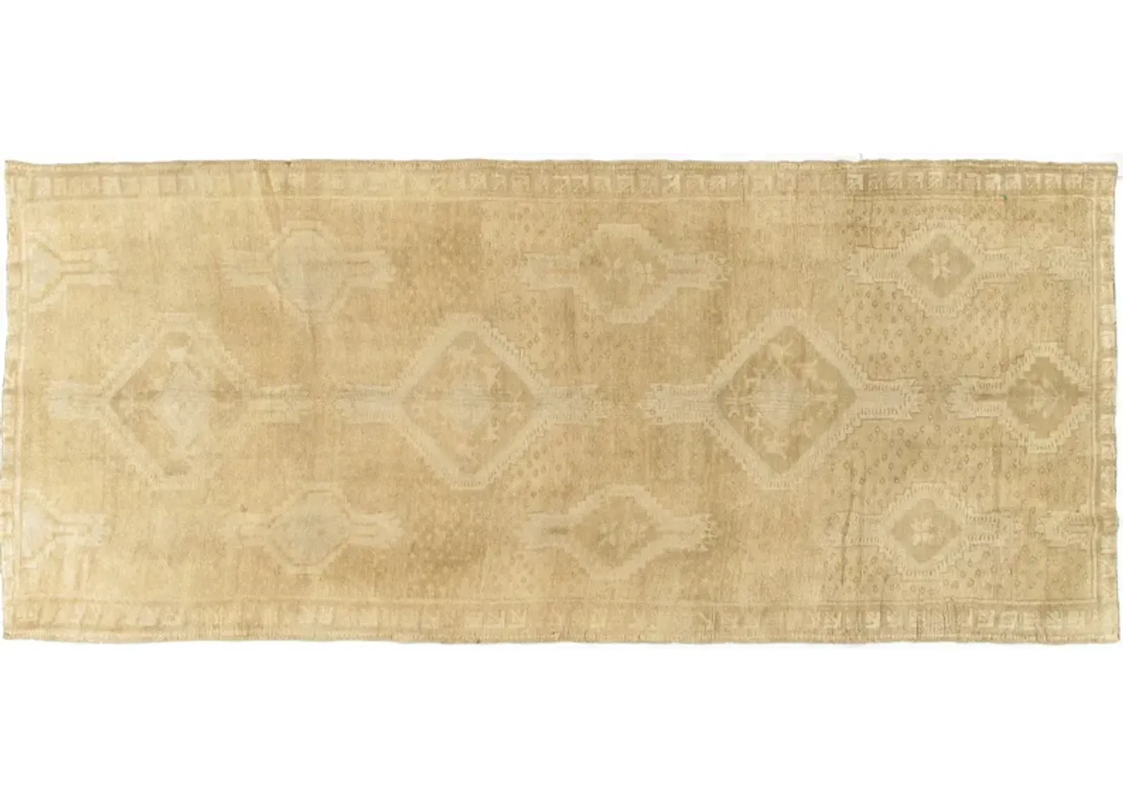 Oushak Gallery Rug - 4'10" X 11'9" - Beige - Beige