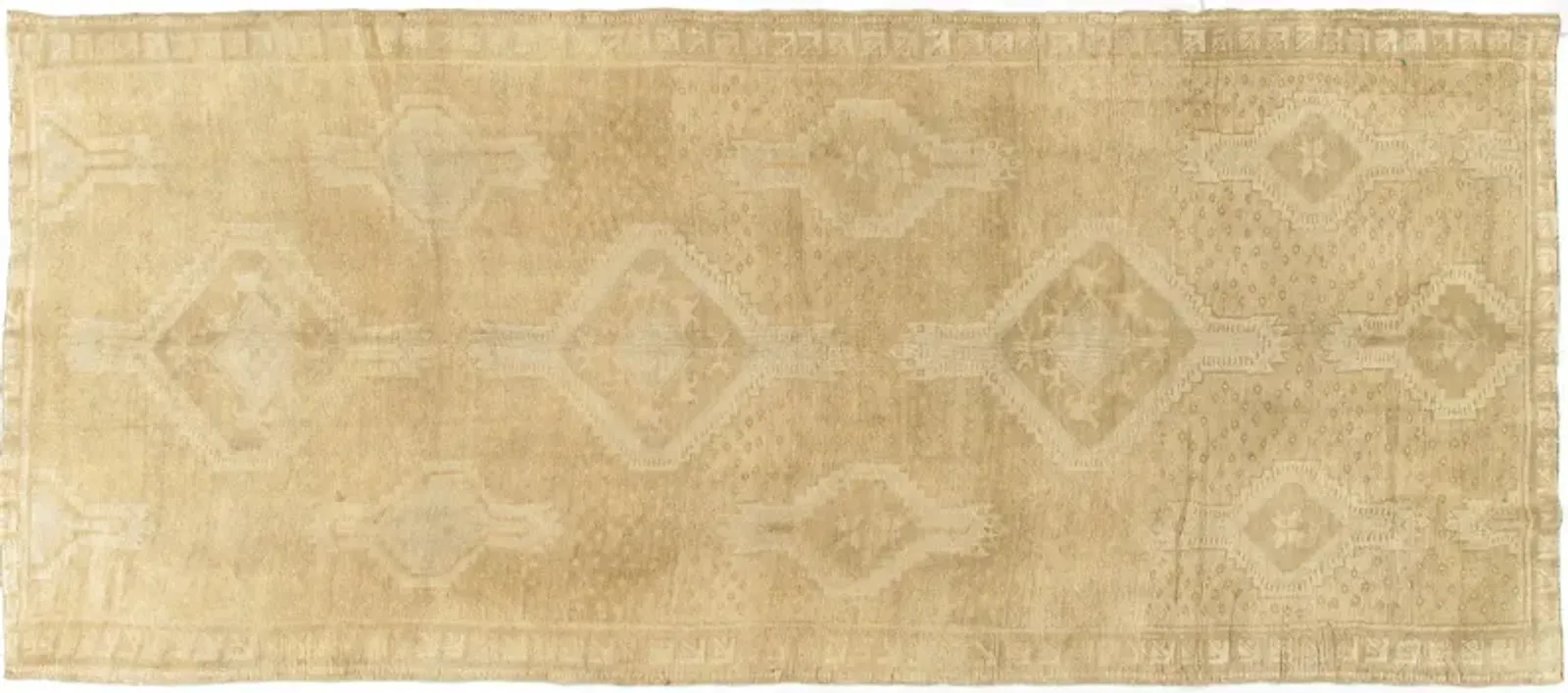 Oushak Gallery Rug - 4'10" X 11'9" - Beige - Beige