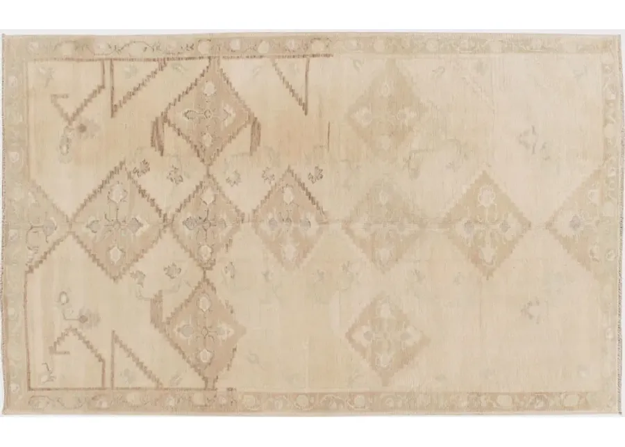 Turkish Oushak Rug 4'9 X 7'9 - Beige - Beige