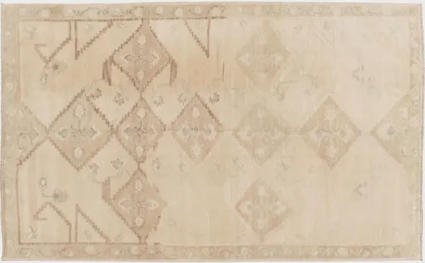 Turkish Oushak Rug 4'9 X 7'9 - Beige - Beige