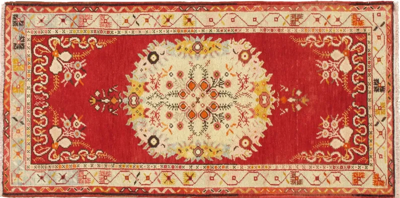 Turkish Oushak Rug 2'11 X 5'10 - Red - Red