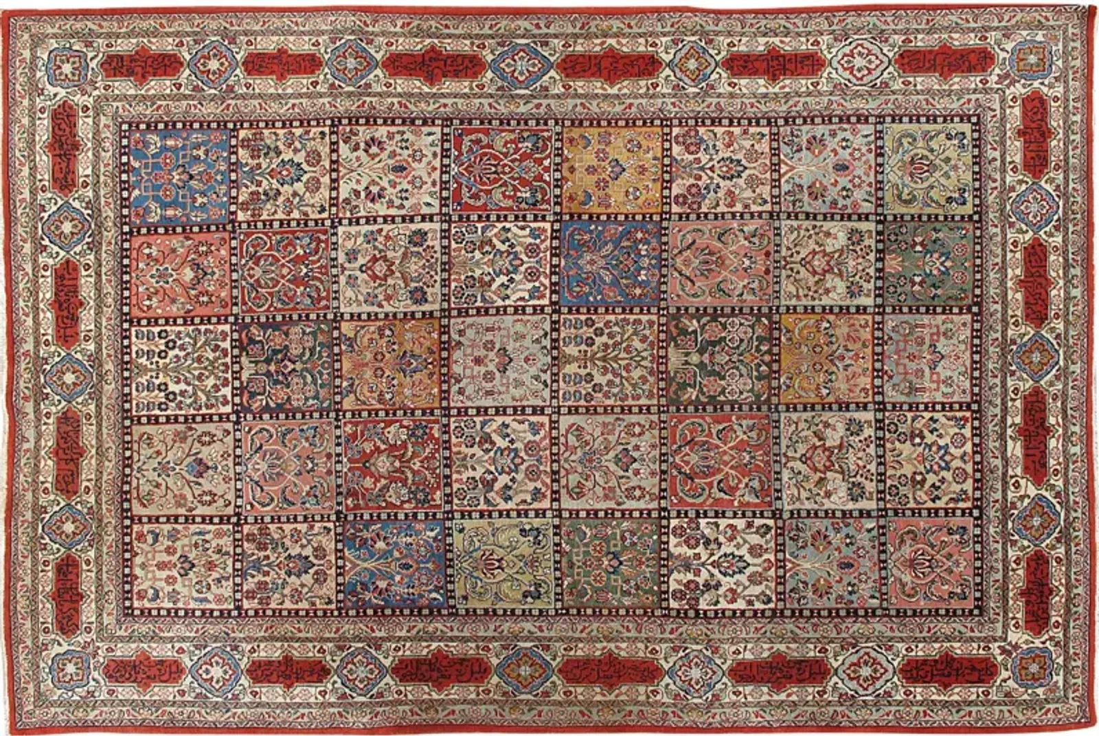 Sarouk Handwoven Rug 6'11" X 10'8" - Red - Red