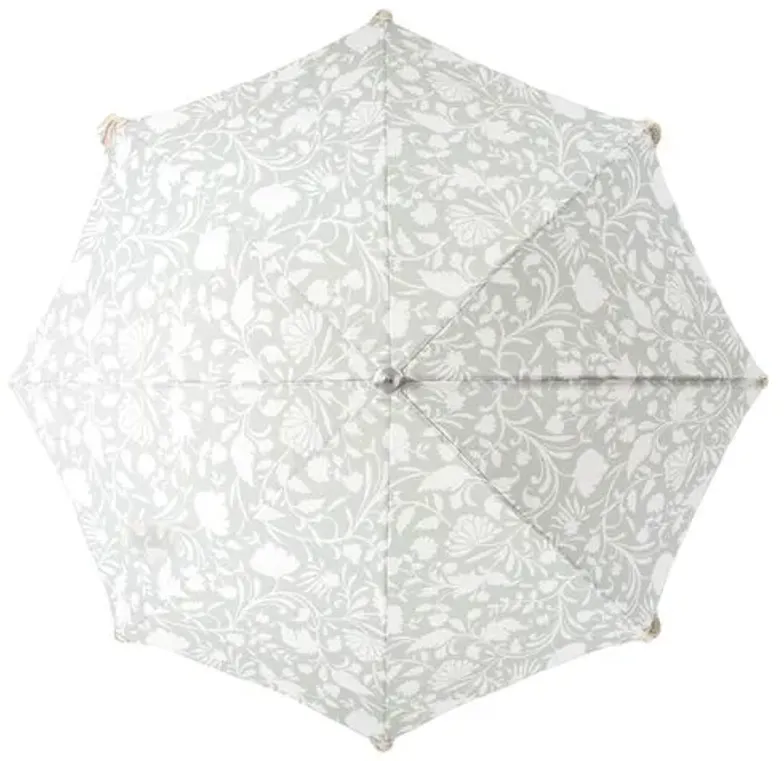 Flora Premium Beach Umbrella - Sage/White - Green