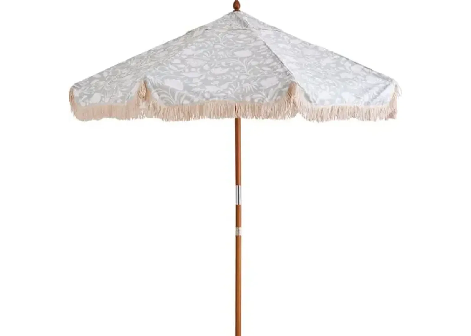 Flora Patio Umbrella - Sage/White - Green