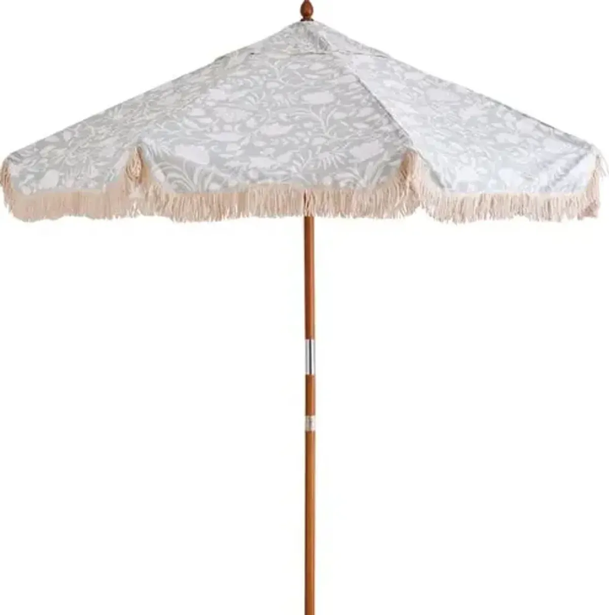 Flora Patio Umbrella - Sage/White - Green