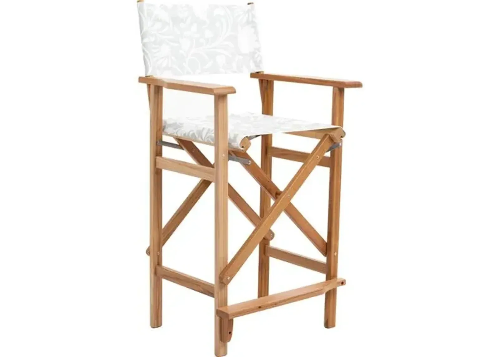 Flora Director Outdoor Barstool - Sage/White - Green