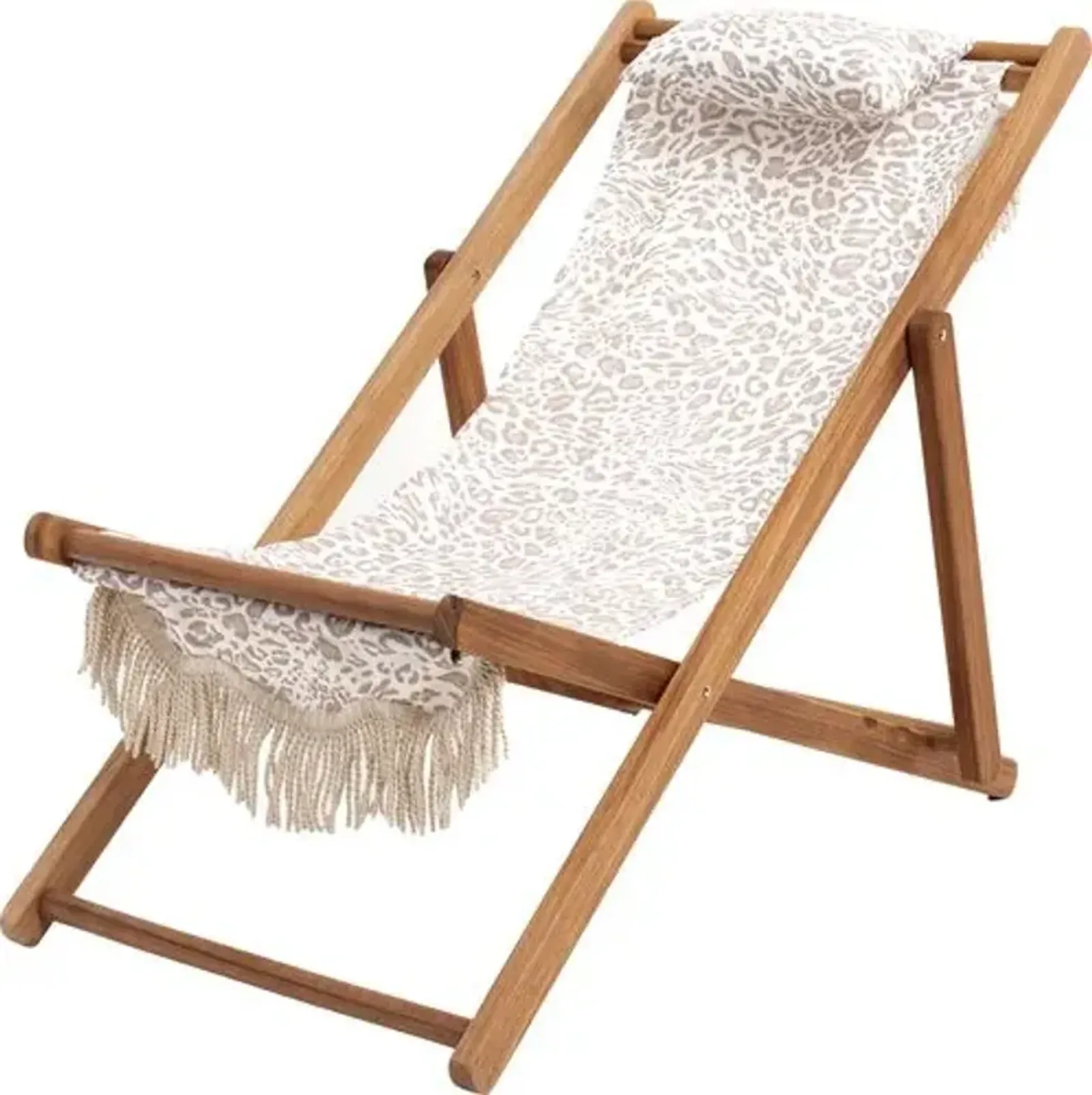 Pounce Outdoor Sling Chair - Ivory Leopard