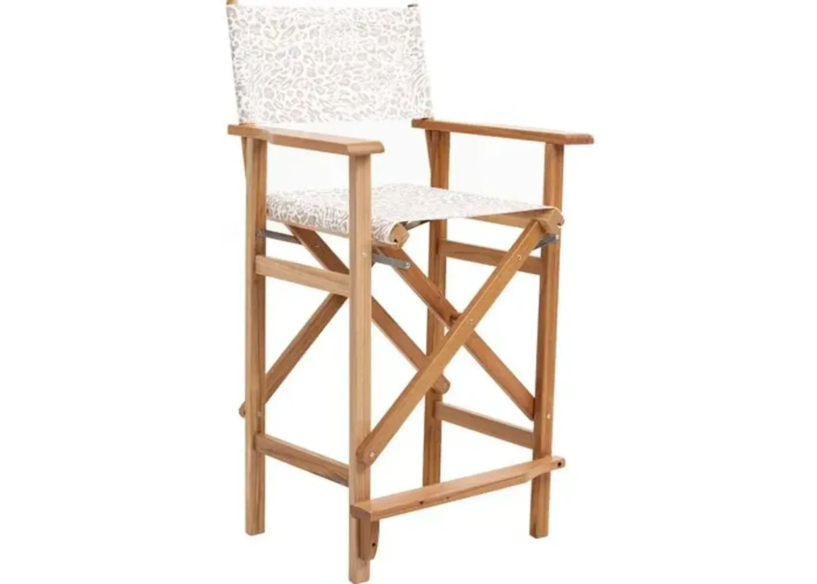 Pounce Director Outdoor Barstool - Ivory Leopard