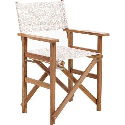 Pounce Director Chair - Ivory Leopard