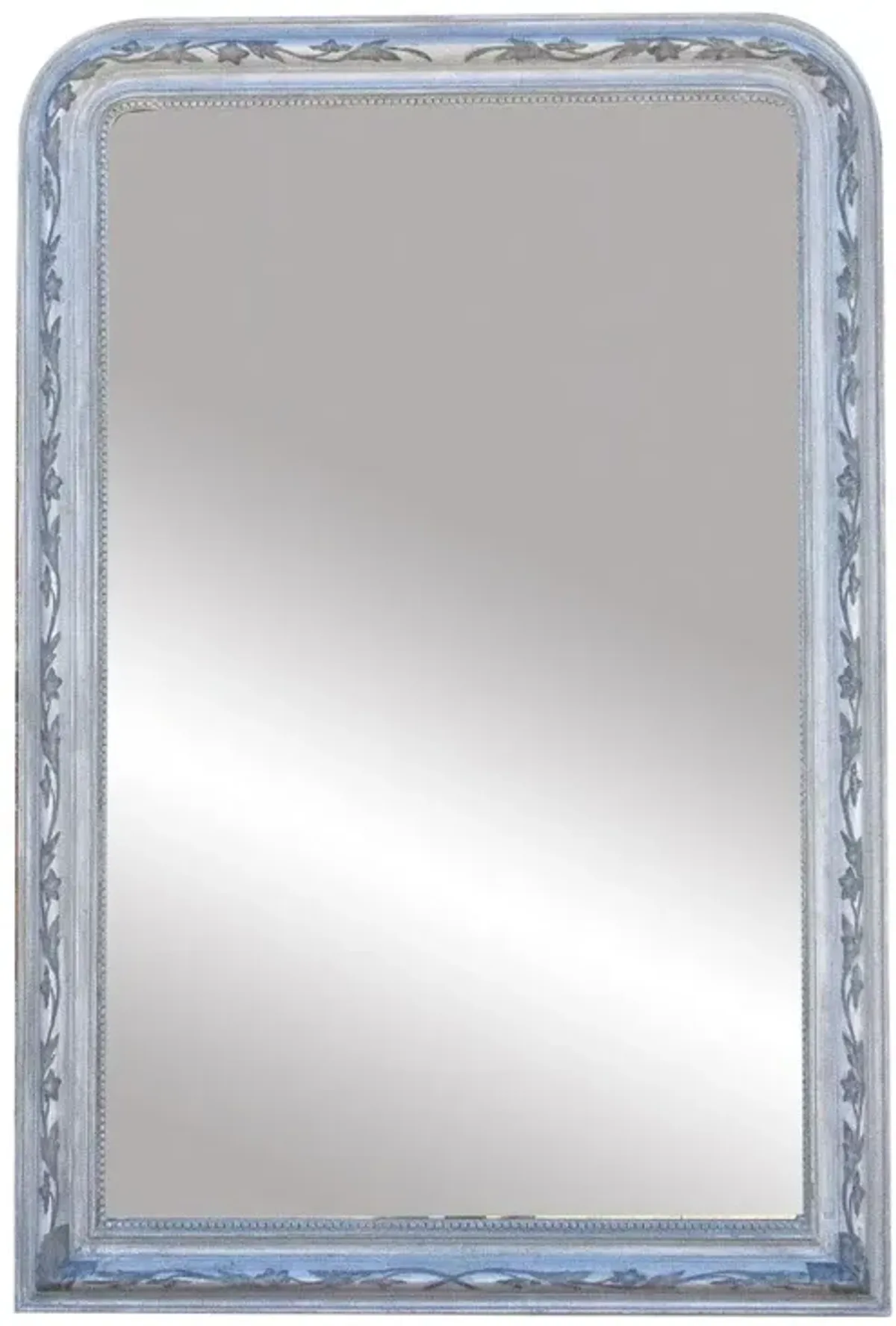 Floral Engraved Louis Philippe Mirror - de-cor - Silver