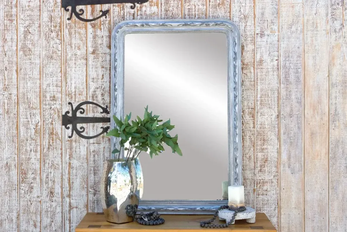 Louis Philippe Floral Silver Mirror - de-cor