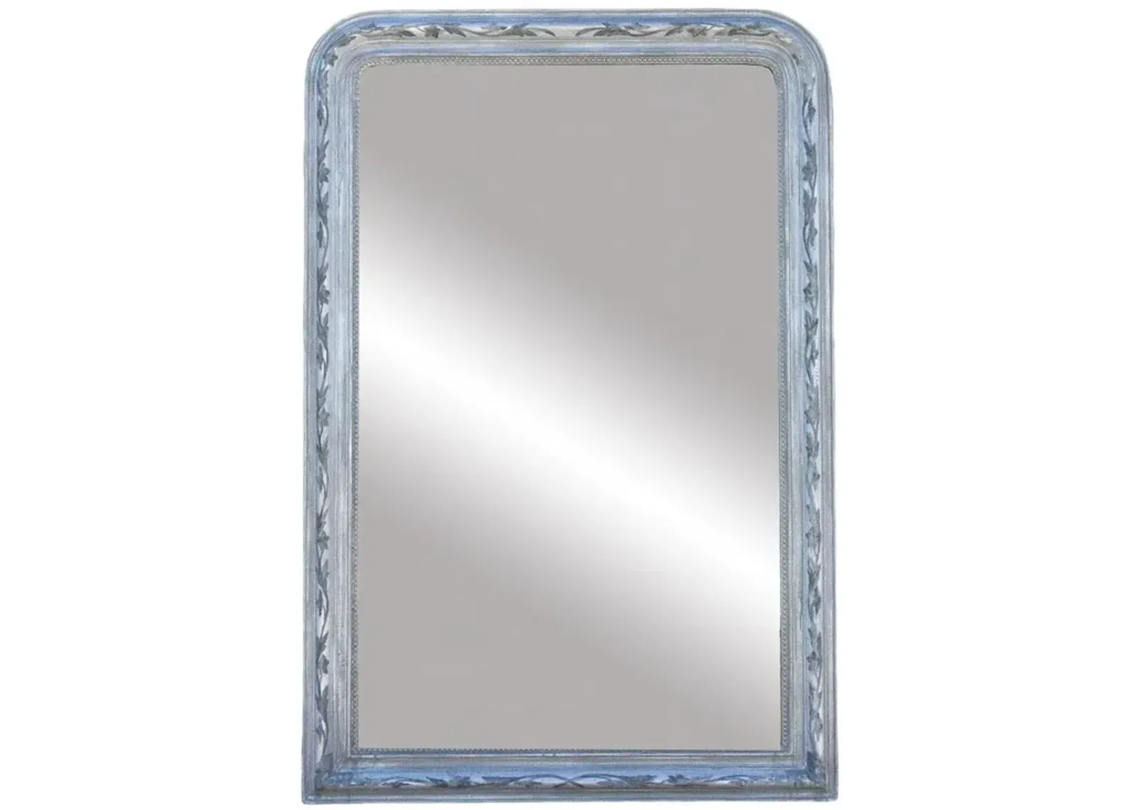 Louis Philippe Floral Silver Mirror - de-cor