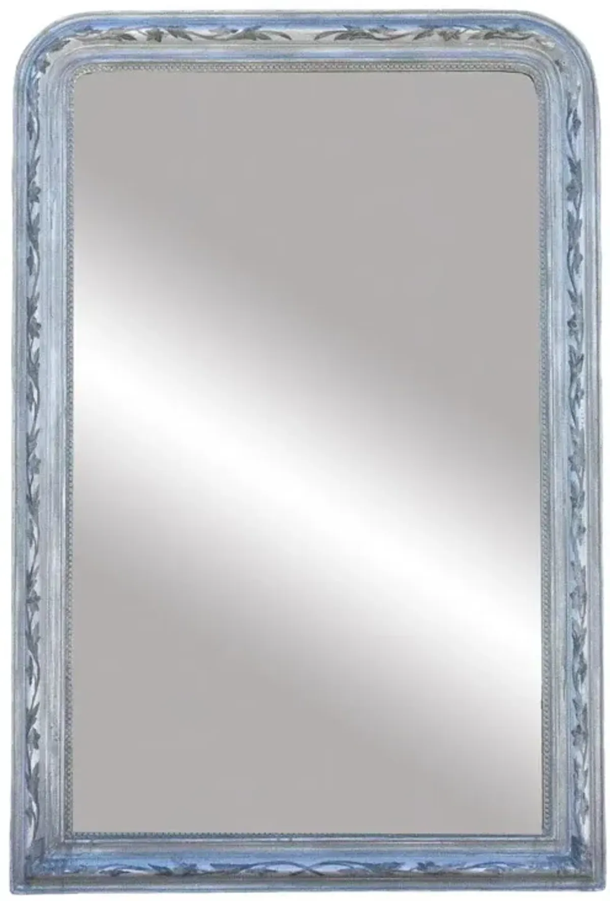 Louis Philippe Floral Silver Mirror - de-cor