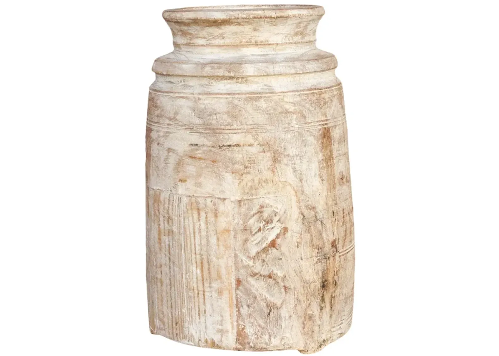 Yasna Nepalese Tribal Ghee Outdoor Pot - de-cor - white