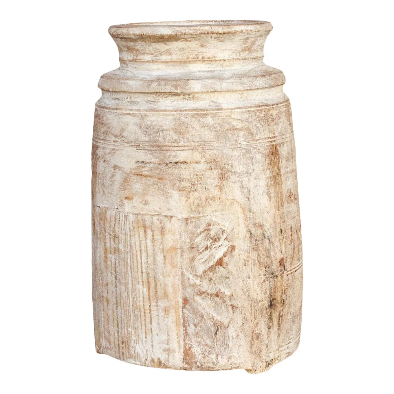 Yasna Nepalese Tribal Ghee Outdoor Pot - de-cor - white