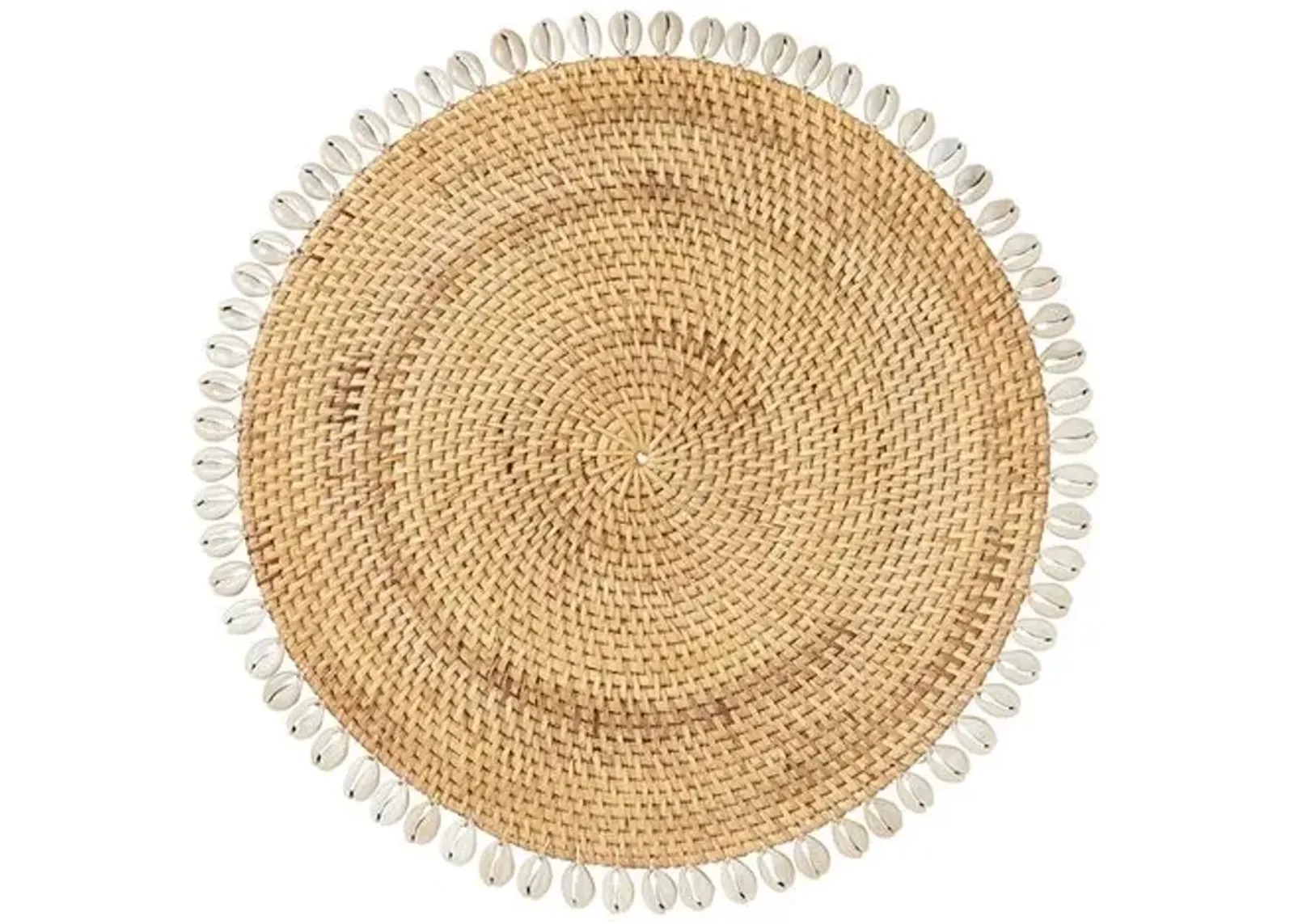 Set of 4 Capiz Place Mats - Beige - Mode Living