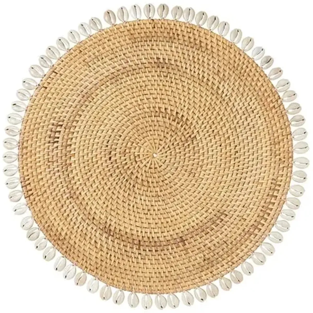 Set of 4 Capiz Place Mats - Beige - Mode Living