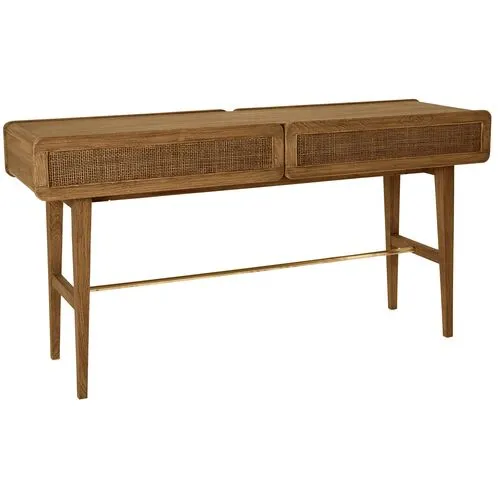 Miles Cane Console Table - Praline - Brownstone Furniture