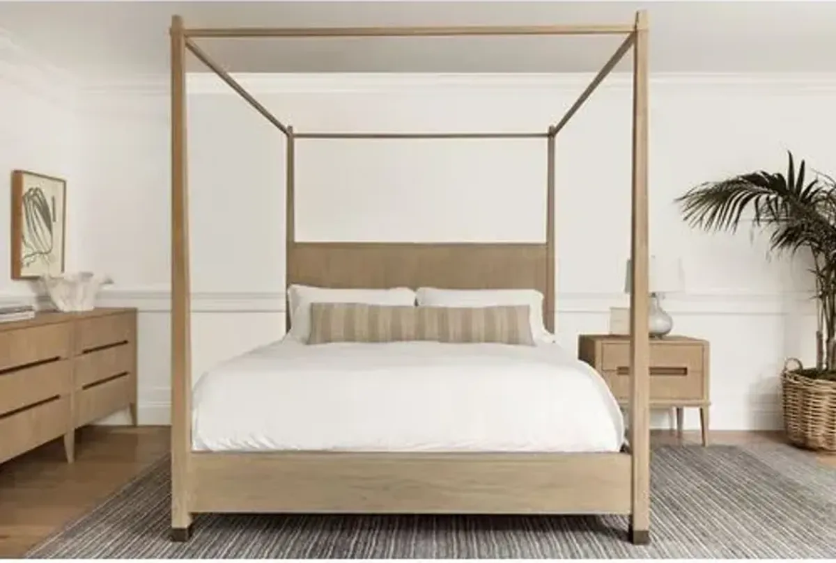 Palmer Teak Canopy Bed - Beach - Brownstone Furniture