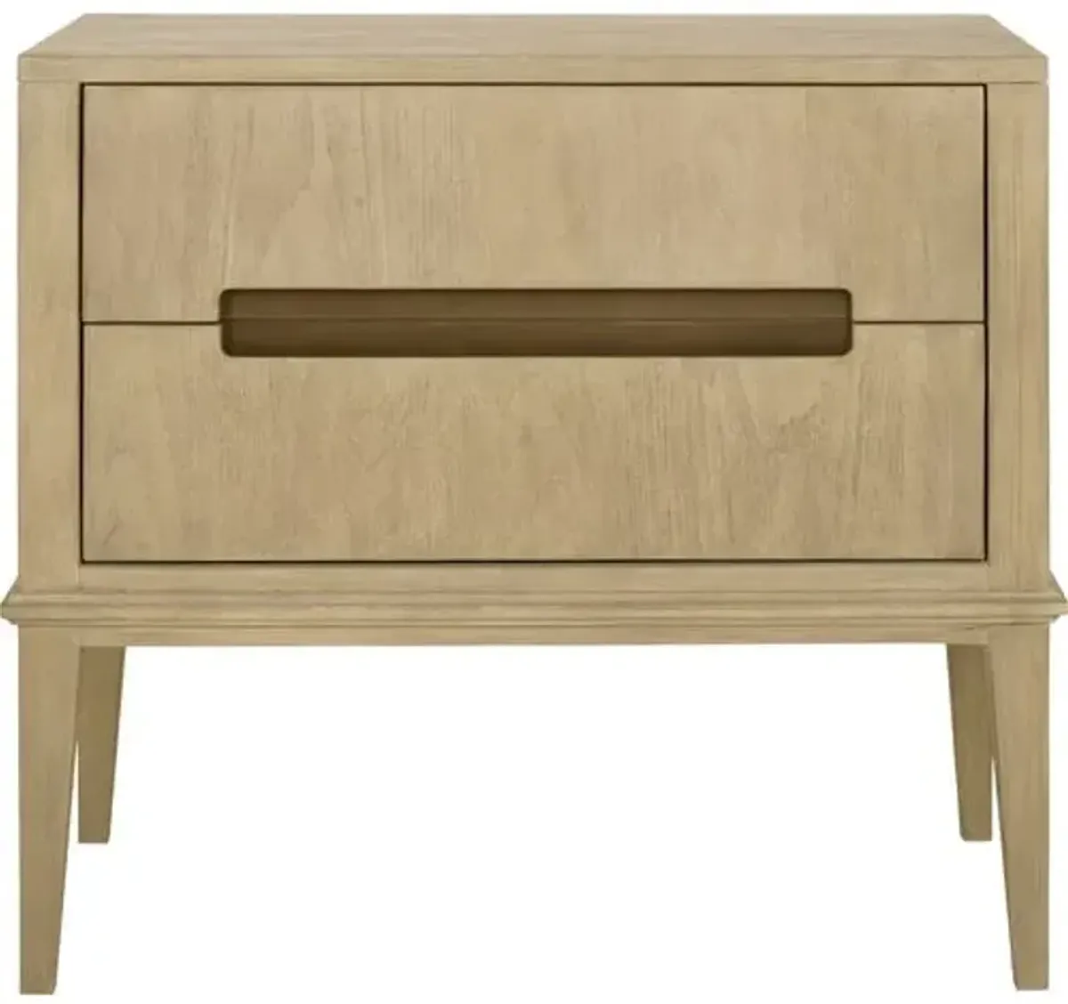 Palmer Mid-Century Teak Modern Nightstand - Beach - Brownstone Furniture