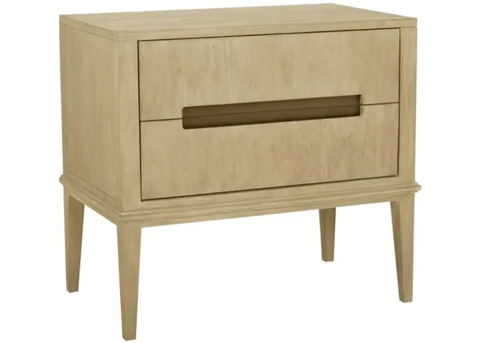 Palmer Mid-Century Teak Modern Nightstand - Beach - Brownstone Furniture