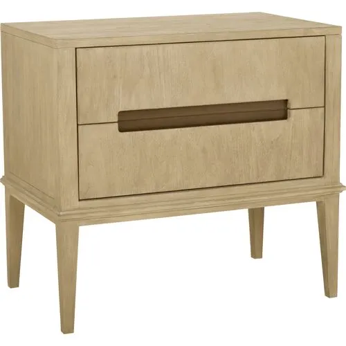 Palmer Mid-Century Teak Modern Nightstand - Beach - Brownstone Furniture