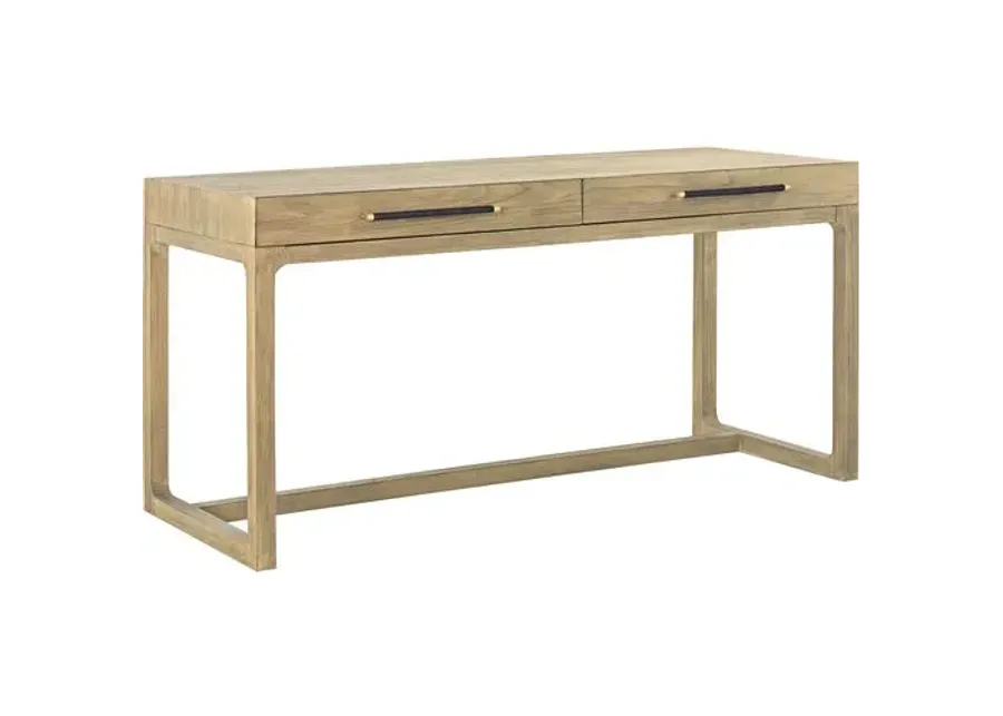 Benett Rattan Teak Desk - Beach - Brownstone Furniture - Beige