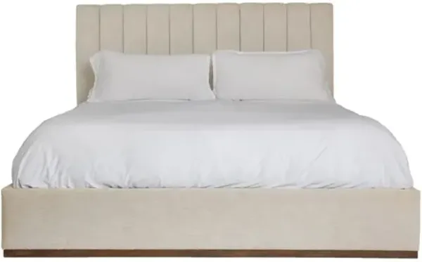 Clarke Bed - Nutmeg/Beach Performance - Brownstone Furniture - Beige