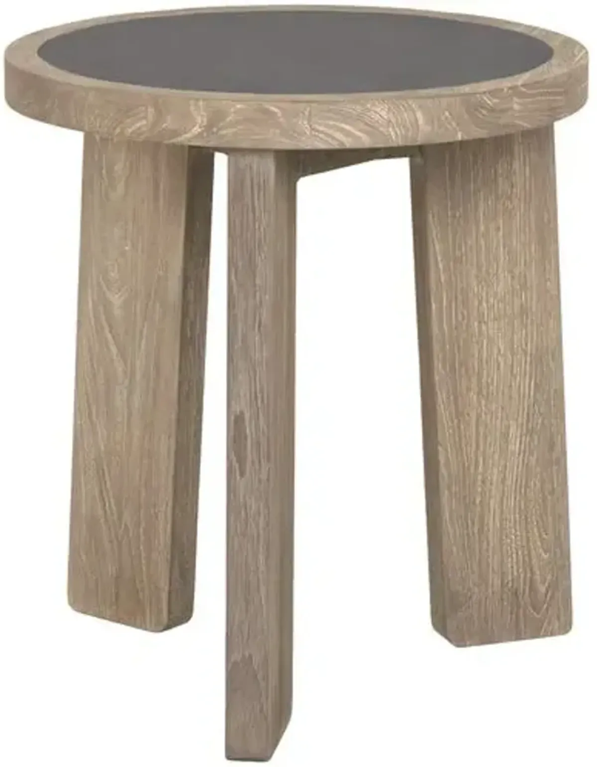 Royce Teak End Table - Fawn/Cement - Brownstone Furniture - Gray