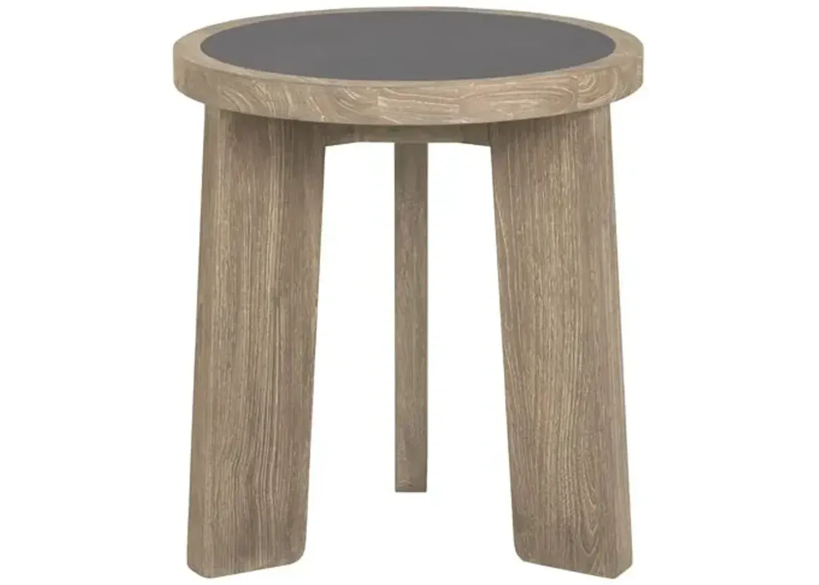 Royce Teak End Table - Fawn/Cement - Brownstone Furniture - Gray