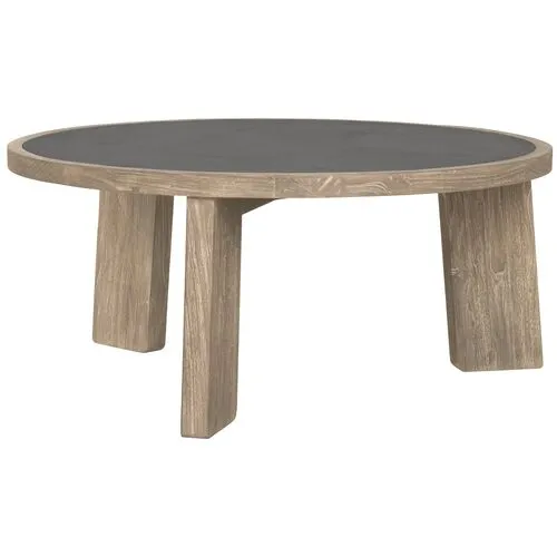 Royce Teak Coffee Table - Fawn/Cement - Brownstone Furniture - Gray