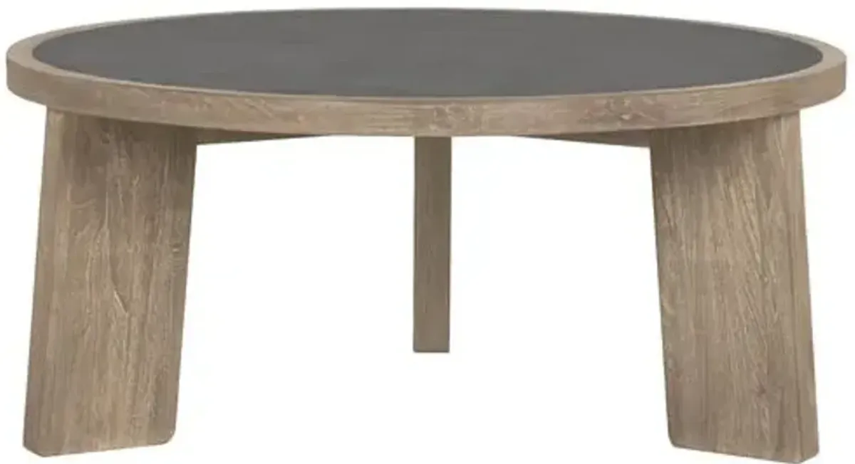 Royce Teak Coffee Table - Fawn/Cement - Brownstone Furniture - Gray