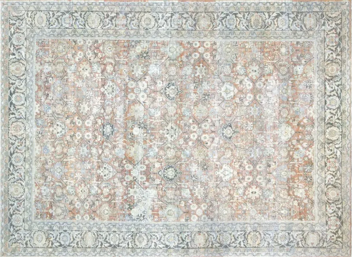 1920s Persian Mahal Rug - 9' x 12'3" - Nalbandian - Orange - Orange