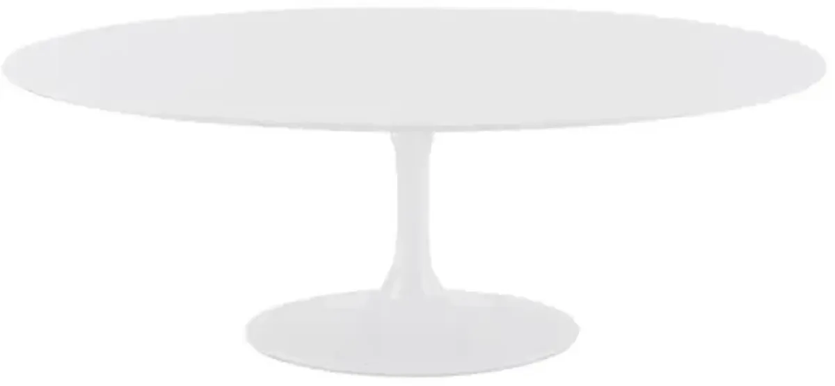 Aden 79" Oval Dining Table - White