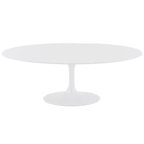 Aden 79" Oval Dining Table - White