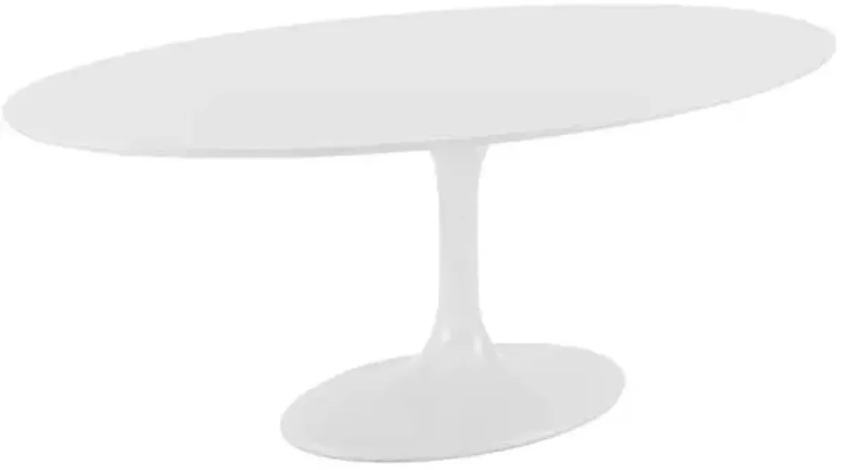 Aden 79" Oval Dining Table - White