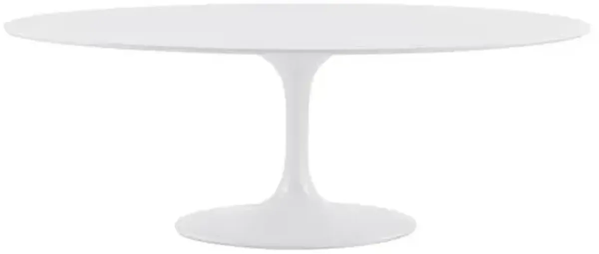 Aden 79" Oval Dining Table - White