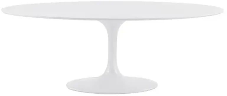 Aden 79" Oval Dining Table - White