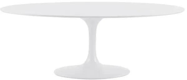 Aden 79" Oval Dining Table, White