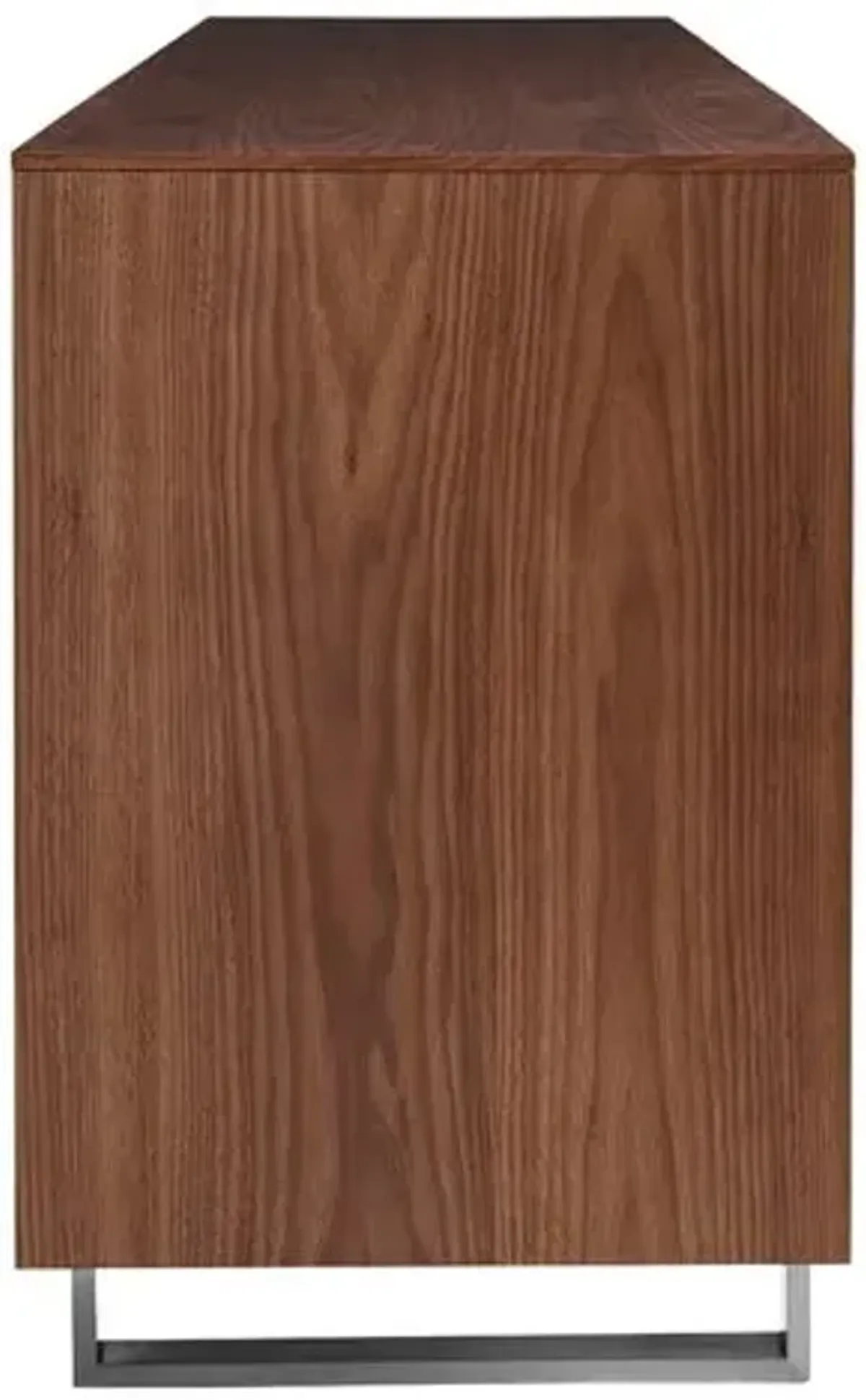 Brett 79" Sideboard - Walnut/Steel - Brown
