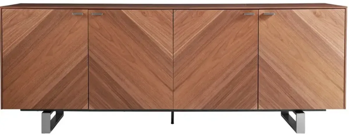 Brett 79" Sideboard, Walnut/Steel