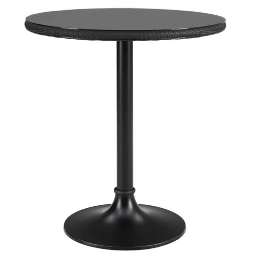 Joel Outdoor 30" Bistro Table - Black